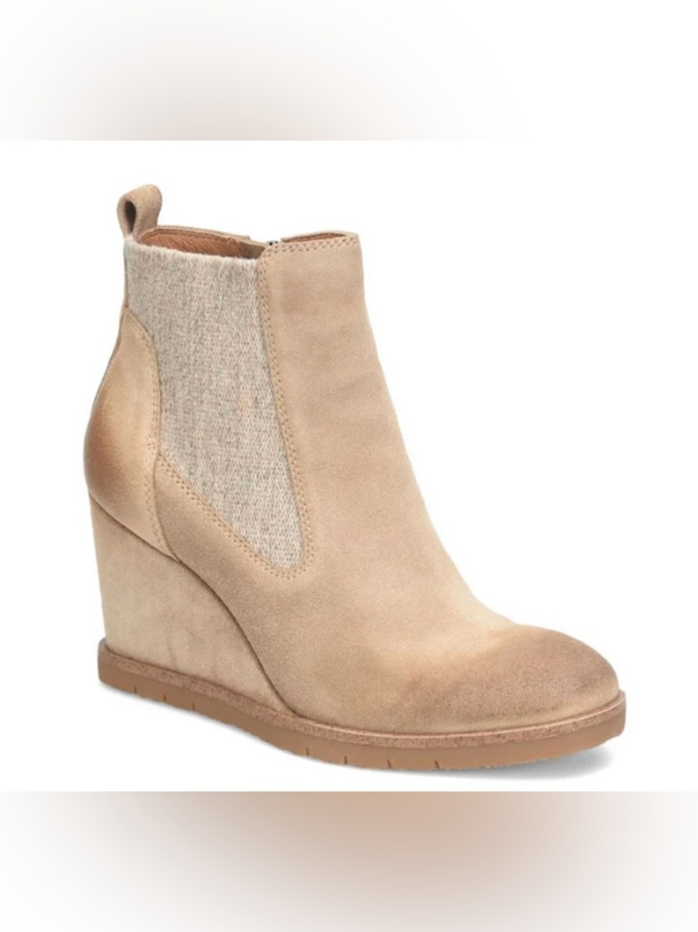Sofft Monica Chelsea Suede Wedge Bootie NWOT